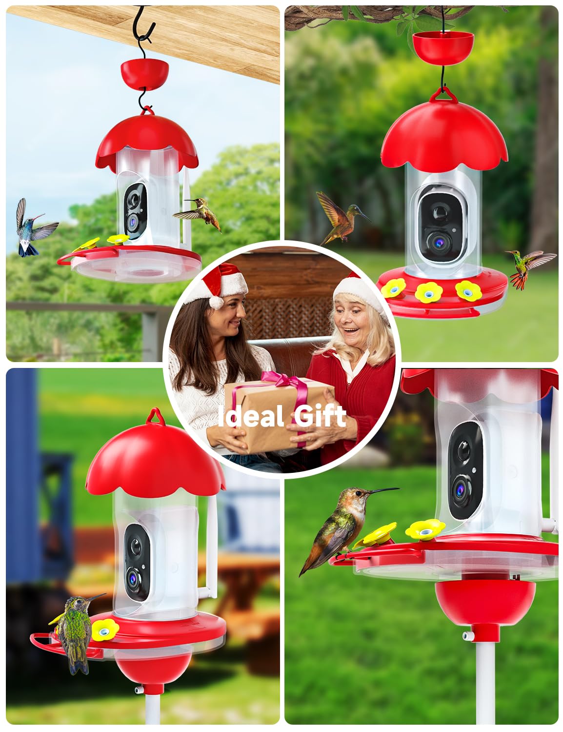 DOCOON hummingbird feeder camera instant notifications for quick wildlife updates.