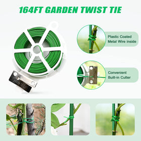 DoCred durable weather-resistant metal trellis stabilizes tall climbing vines