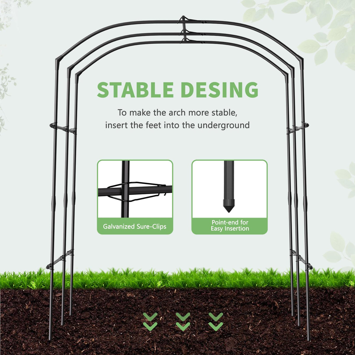 DoCred closeup of polyethylene-coated steel frame highlights durability