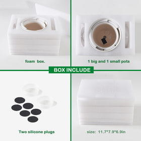 Docrin pots show drainage holes for healthy roots and mess-free watering.