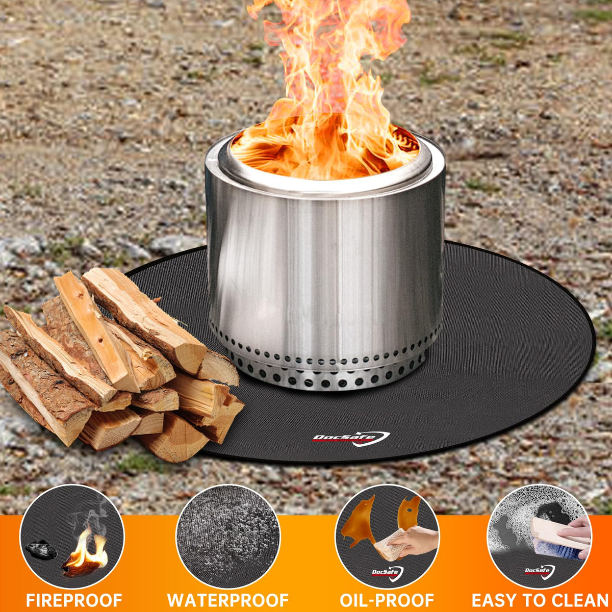 DocSafe deck and patio protection for wood, concrete, and stone
