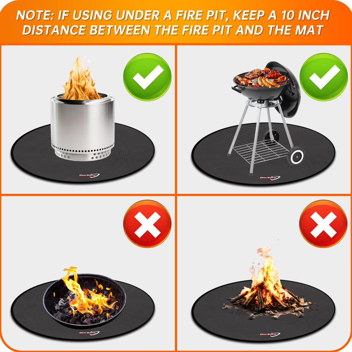 DocsSafe mat being wiped clean after grilling to remove grease.