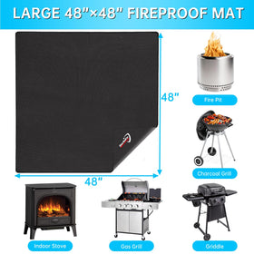 DocSafe fireproof mat on grass and stone surfaces.
