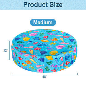Docuwee foldable pet pool cover with drawstring keeps pool clean