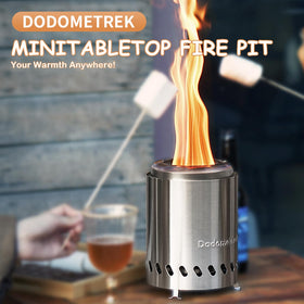 Dodometrek ash pan cleanup showing easy, tool-free maintenance.