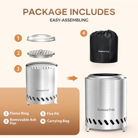 Dodometrek portable fire pit with carry bag for on-the-go gatherings.