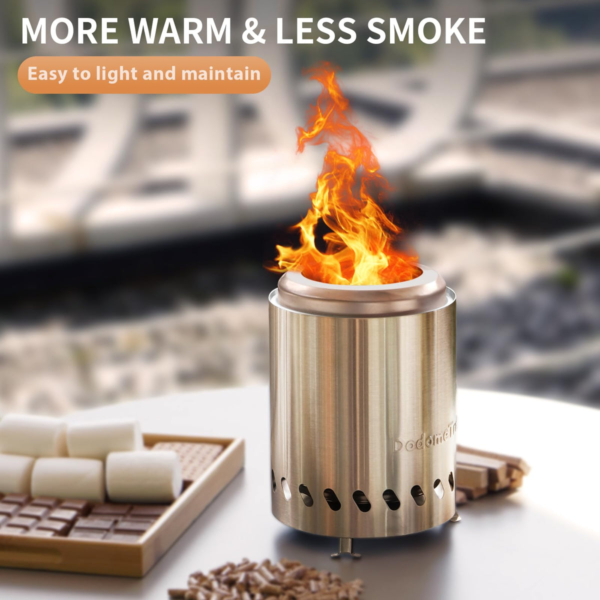 Dodometrek 5-5-inch tabletop fire pit mini features portable setup.