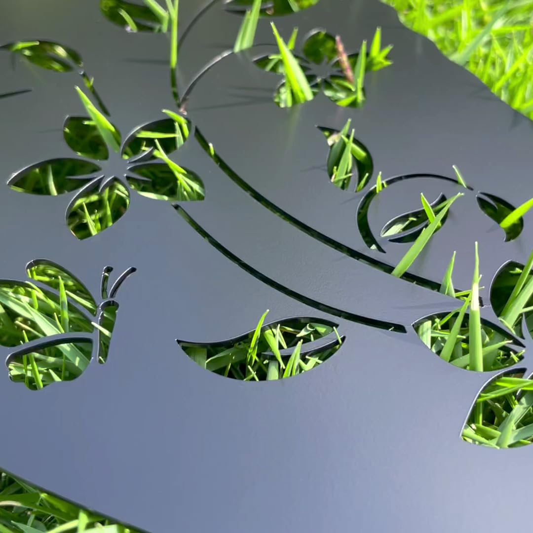 Doesen rust-proof dachshund silhouette adds weather-resistant charm to gardens.