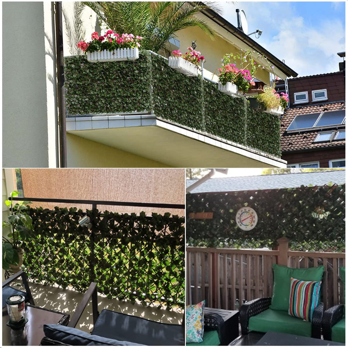 DOEWORKS faux ivy backdrop suitable for garden or event decor.