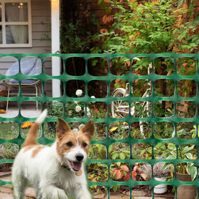 DOEWORKS garden fence protects flowerbeds from trampling and pests.
