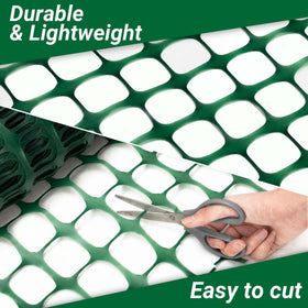 DOEWORKS heavy-duty PE fence demonstrates durable weather resistance.