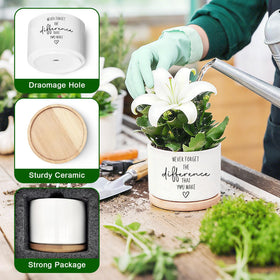 DOFAFALA planter shows built-in drainage hole for healthy plant care.