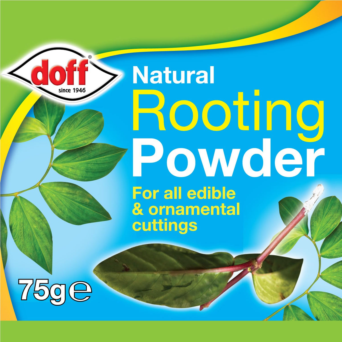 Close-up texture of Doff powder showing fine consistency