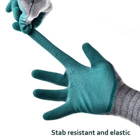 DOFOWORK elastic-wrist gloves help keep dirt out while easy to wear.