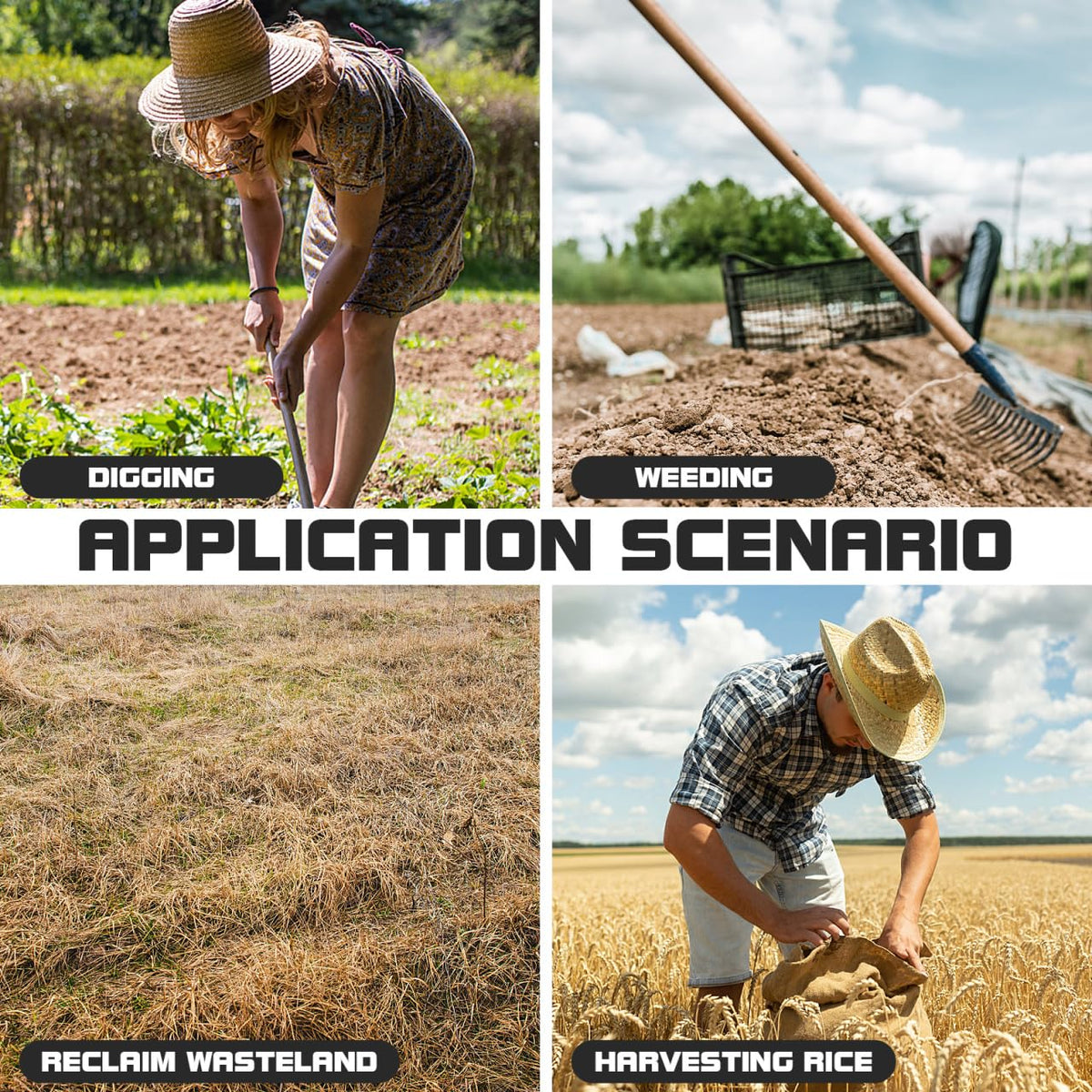 DOITOOL nursery and orchard friendly hoe head for efficient cultivation
