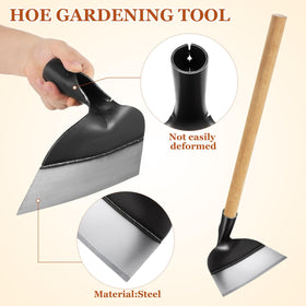 DOITOOL round eye hoe head enables clean insertion and precise weed removal