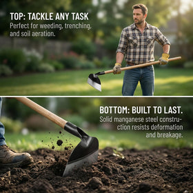 DOITOOL steel hoe head designed for heavy-duty garden work and durability