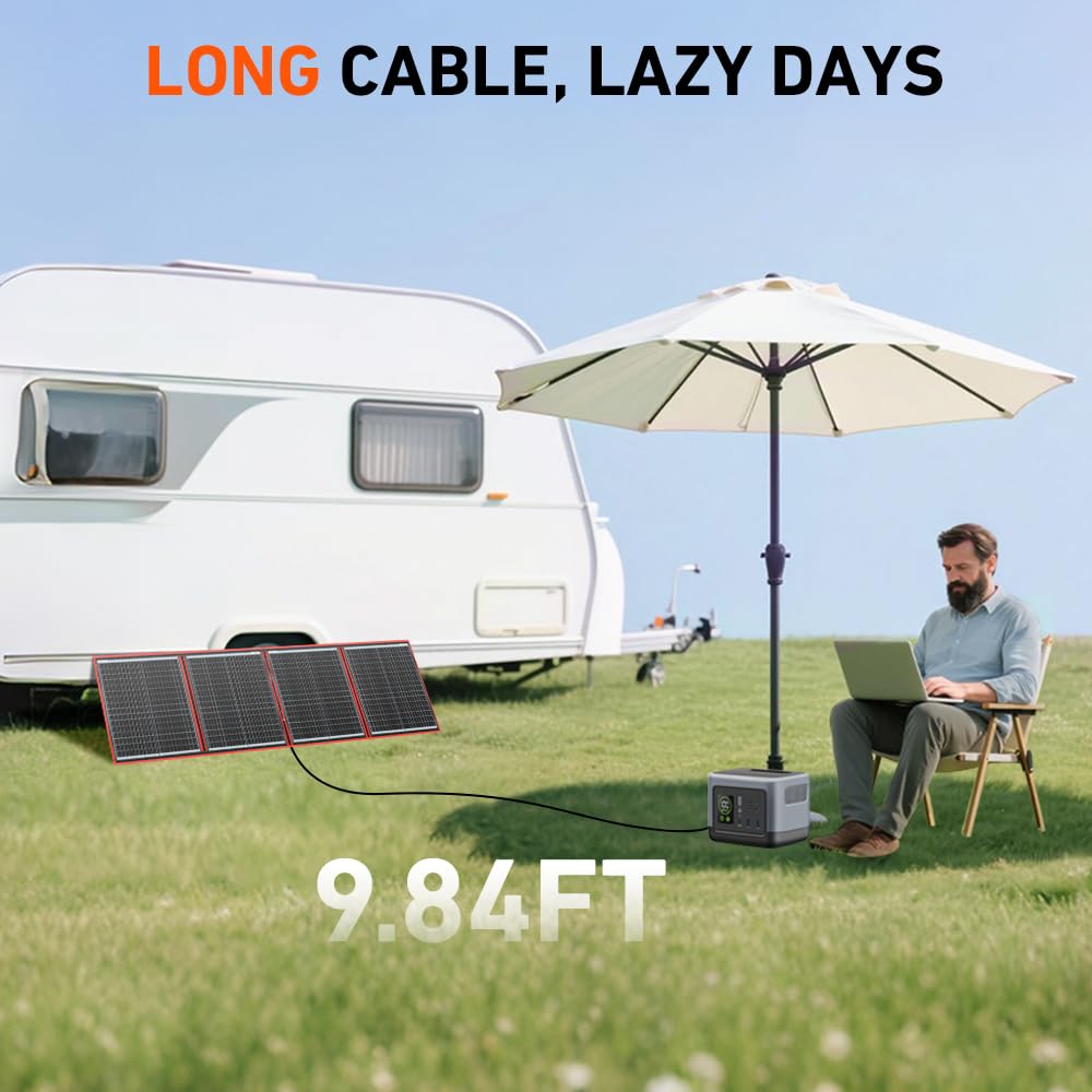DOKIO compact folding design saves space in vehicles and tents.