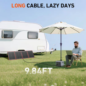 DOKIO compact folding design saves space in vehicles and tents.