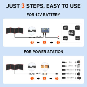 DOKIO extension cable 9.85 ft enables flexible sun placement.