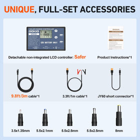 DOKIO 9.84 ft cable lets panel bask in sun while controller stays shaded