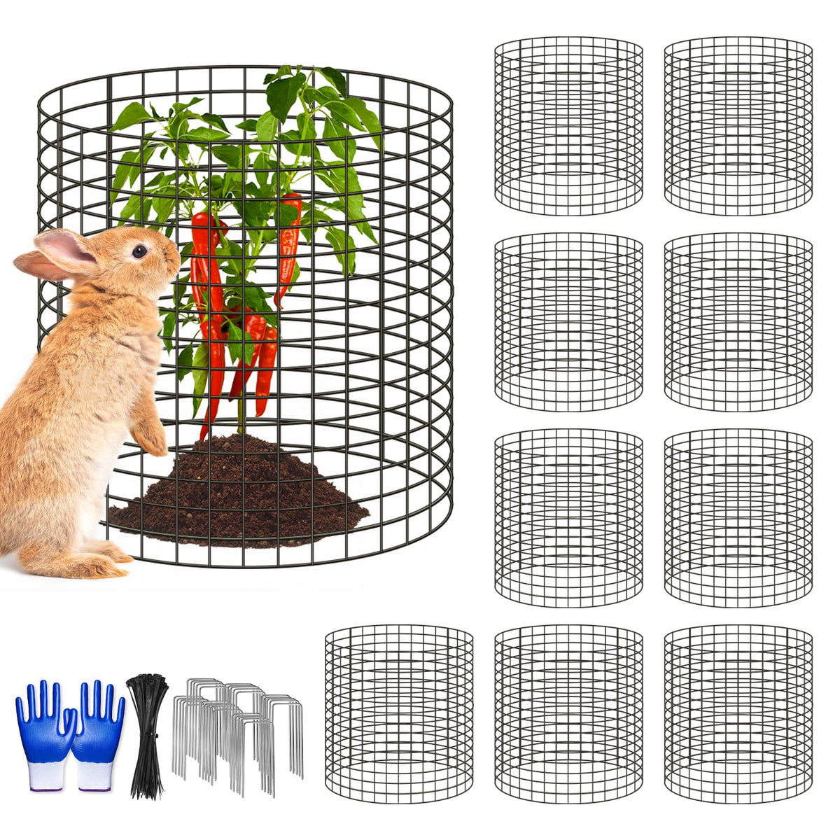 Doksving chicken wire cloche round protects delicate plants while allowing airflow and sunlight.