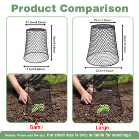 Doksving chicken-wire garden cloche allows airflow while protecting crops.