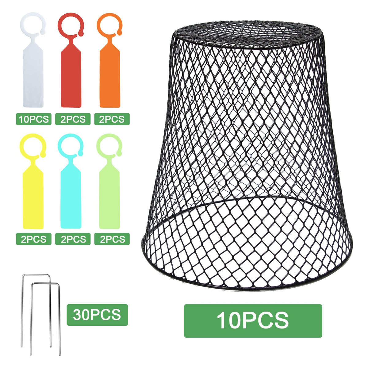 Doksving 9x9 metal PVC-coated cover in open setup protects young plants from pests