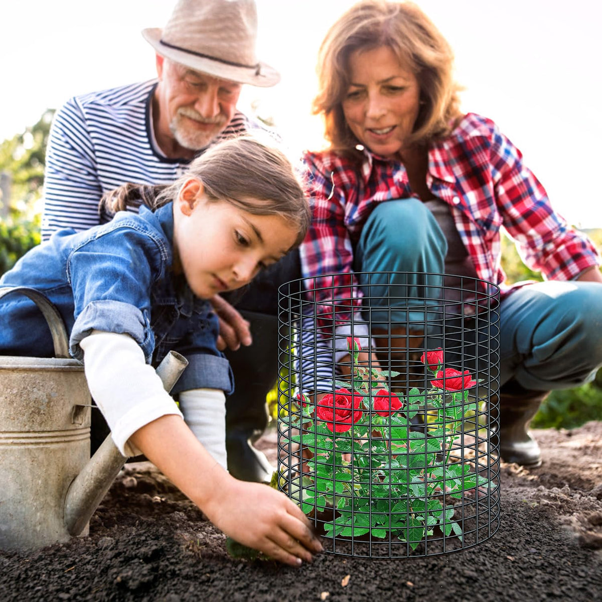 Doksving plant protector keeps strawberries and saplings shielded from pests.