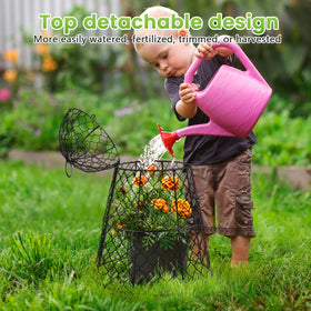 Doksving removable top cloche enables easy watering and pruning.