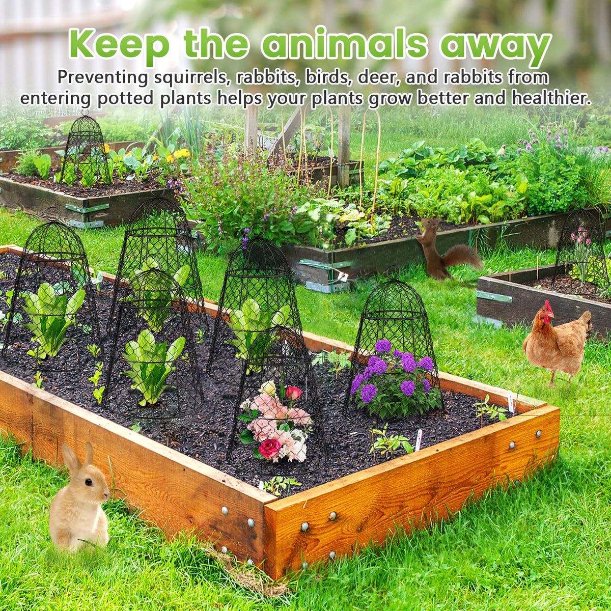 Doksving includes U shaped stakes for stable garden protection.