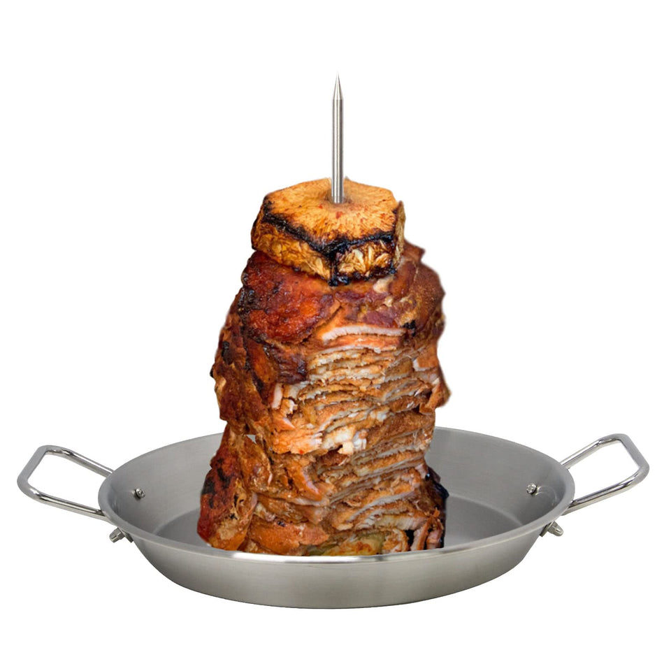 DOLAMOTY vertical-skewer pan 8in for oven and grill, ideal for tacos al pastor.