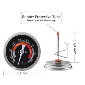 Wide 150-900°F range ideal for searing and slow cooking on the Egg