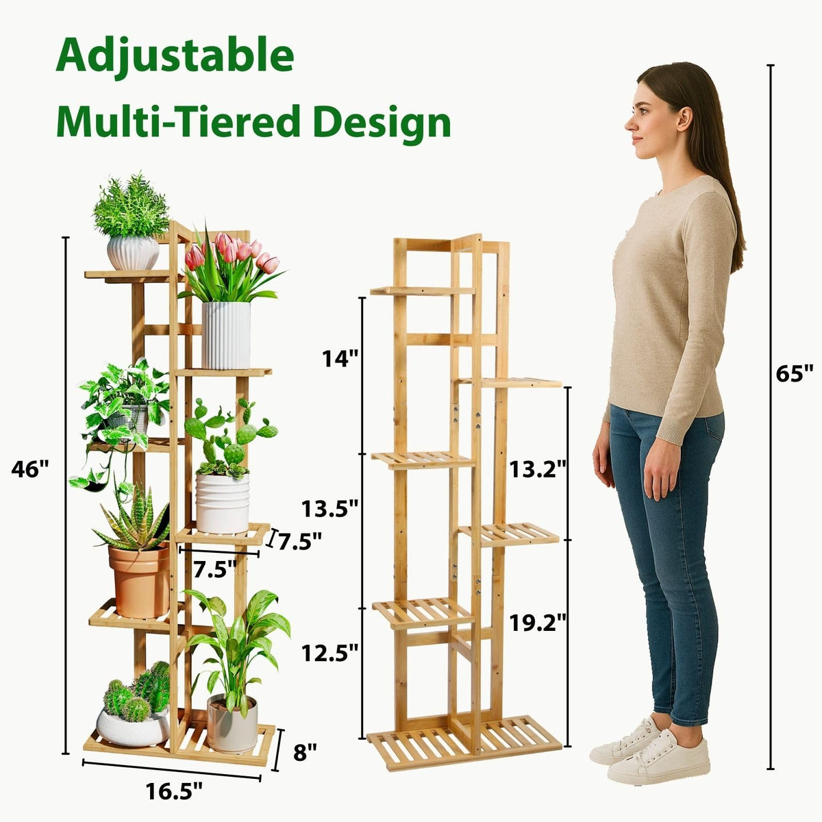 DolceLuna adjustable layers fit cacti, succulents, bonsai with style.