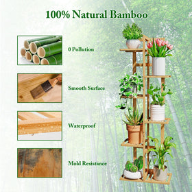 DolceLuna sturdy bamboo frame supports pots up to 20 lbs.