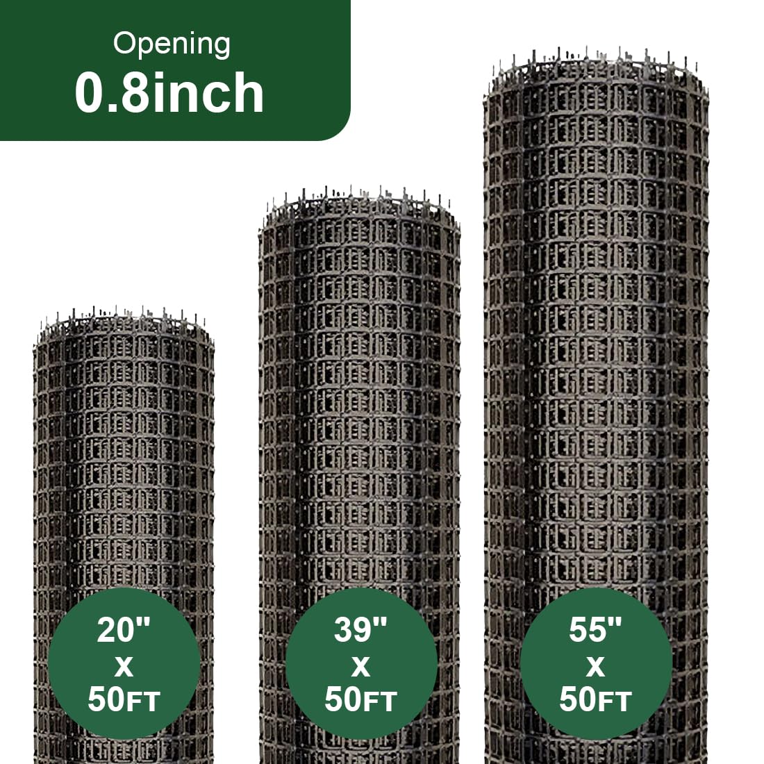 Three sizes offered by DOLEMODUO for raised beds, balconies, or deer barriers.