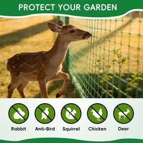 DOLEMODUO bird-netting fence helps protect crops from birds.