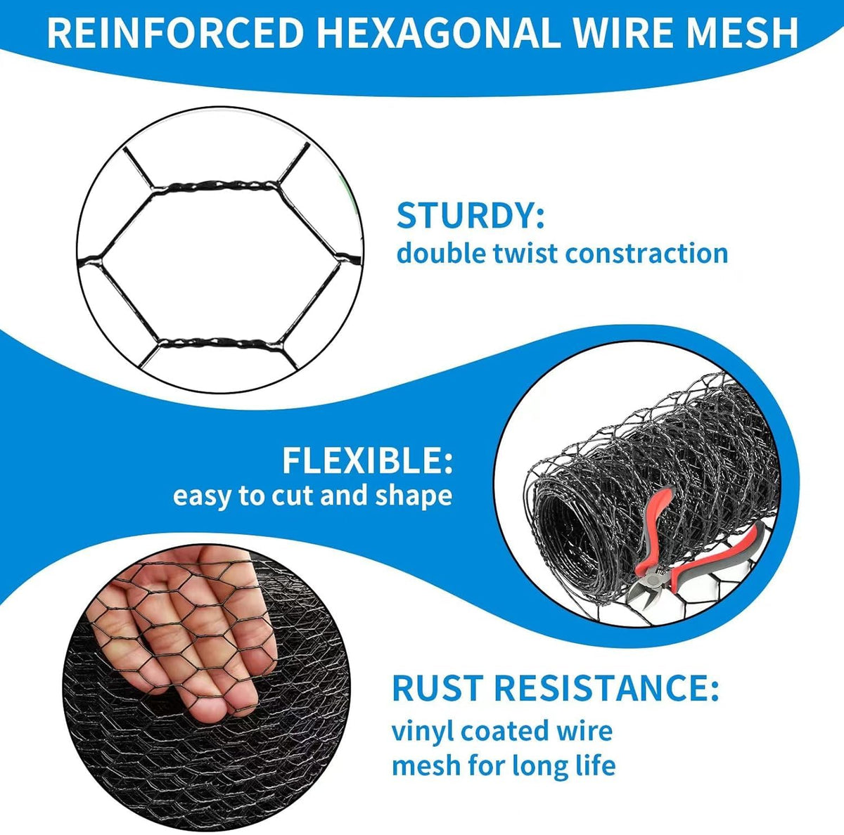 DOLEMODUO mesh being shaped into a garden trellis for climbing plants