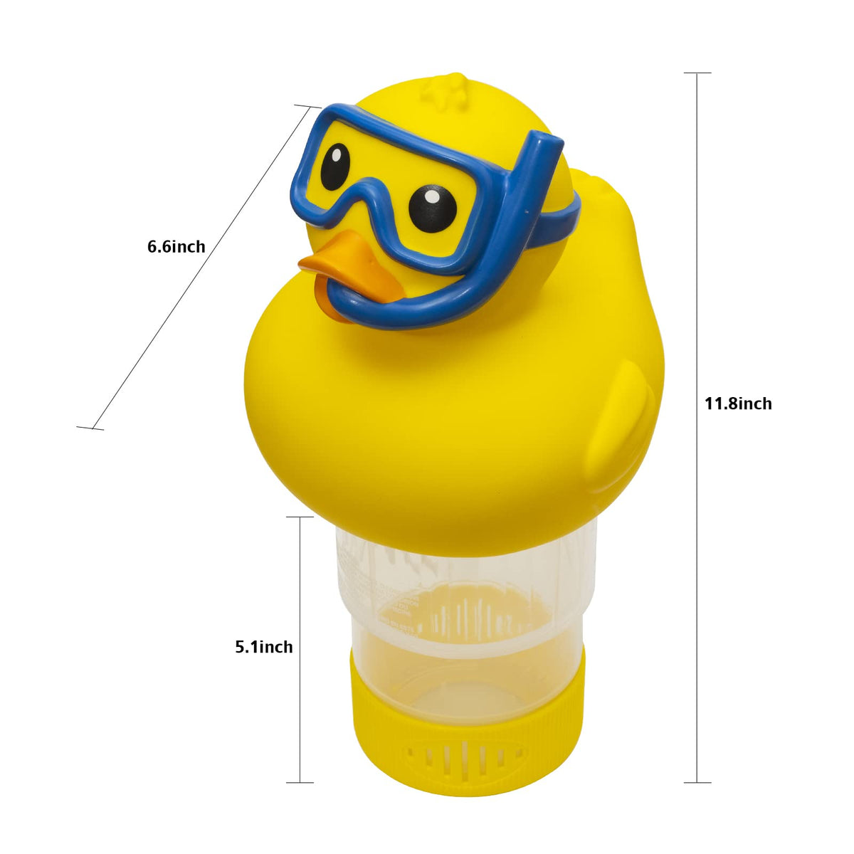 Doli Yearning 9in diameter by 10in tall size shown for scalable pool dosing.