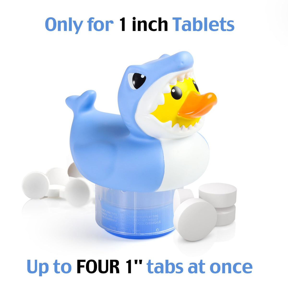 Doli Yearning floater holds up to four 1-inch tablets for steady small pool sanitation.