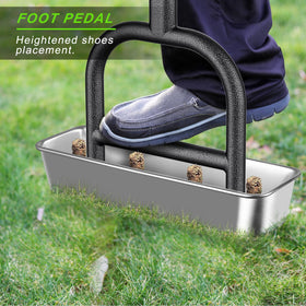 Dolibest elevated crossbar prevents shoes from interfering with soil plug ejection.