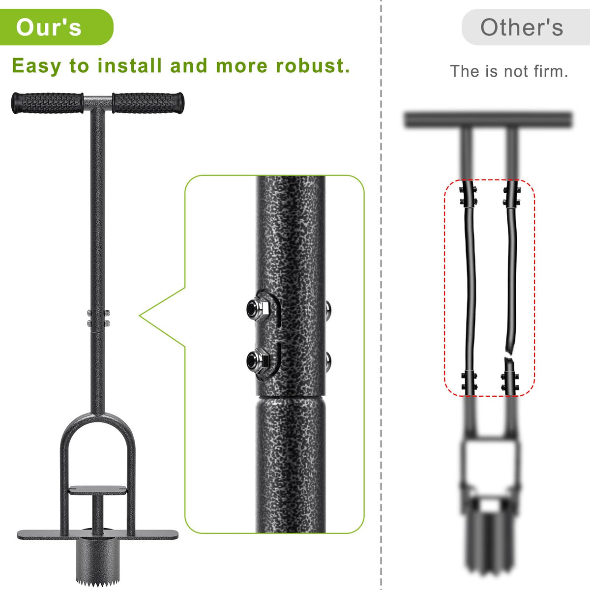 Dolibest sod plugger tool showing the foot ejector for quick plug release.