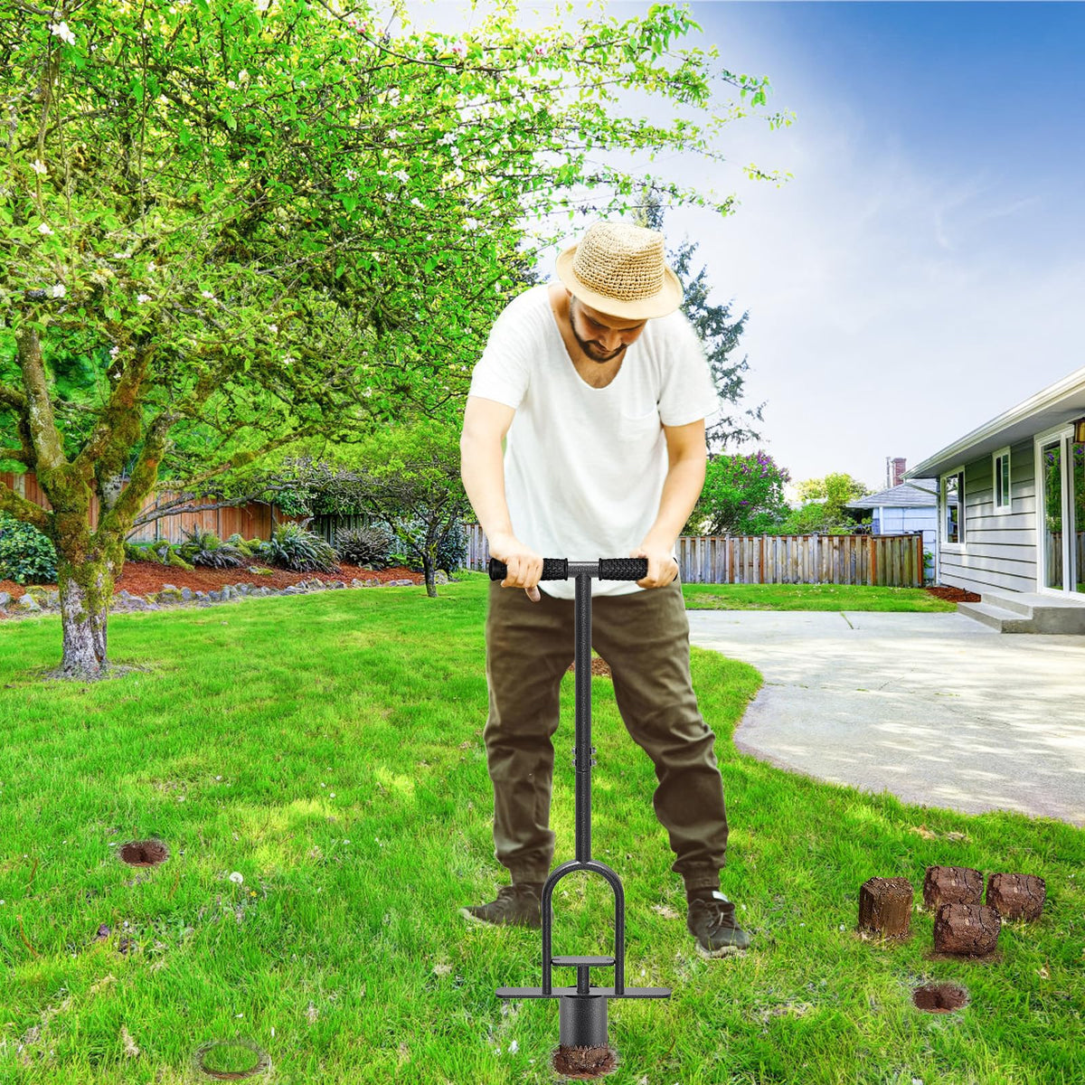 Dolibest sod plugger compatible with Bermuda, centipede, and other lawns.