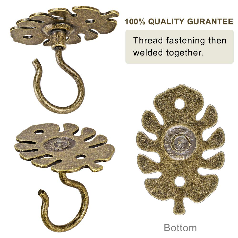 Dolibest versatile bronze hooks for lights, plants, wind chimes, and more