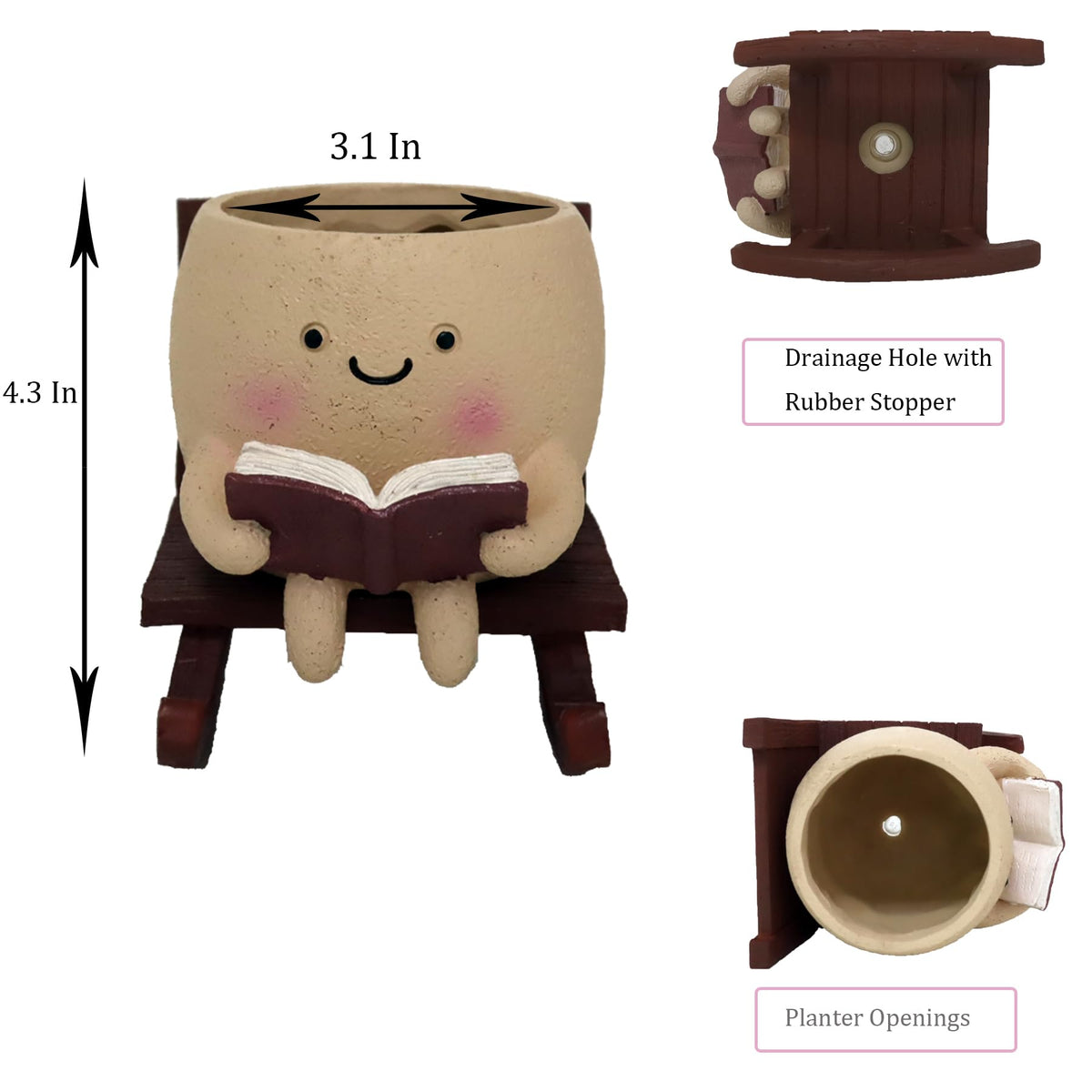 Dolkgy outdoor-friendly planter blends whimsy with weather-resistant durability.