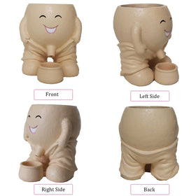 Dolkgy gift-worthy head planter as a memorable plant lover gift.