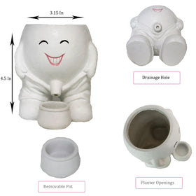 Dolkgy human-shape planter decor brings whimsy to desks and shelves