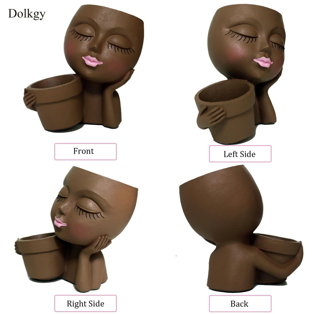 Dolkgy indoor outdoor planter blends playful design with durable resin