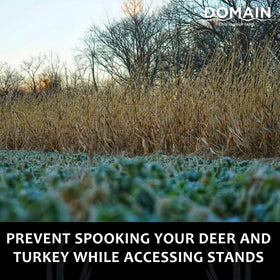Thick sorghum rows from Domain Outdoor Incognito provide fast concealment along stand transects