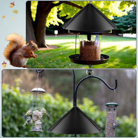 Domensi baffle reduces squirrel access for safer bird feeding.